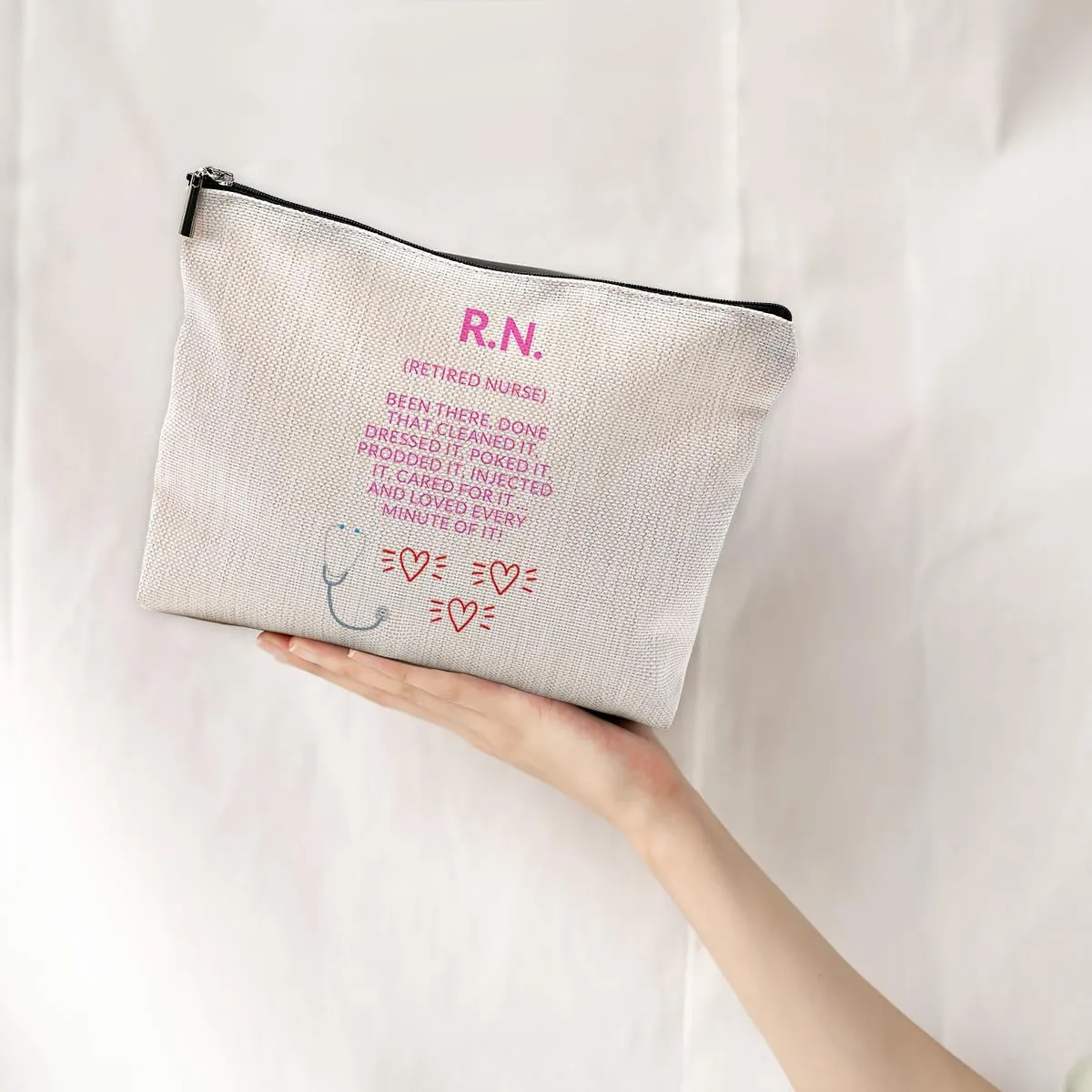 Retired Nurse Makeup Bag, Retirement Gifts for Nurses, Nurse Retirement Gifts for Women, Retired Nurse Gifts, Farewell Gifts for Nurse Coworkers, Womens Makeup Bag, Cosmetic Bags for Women