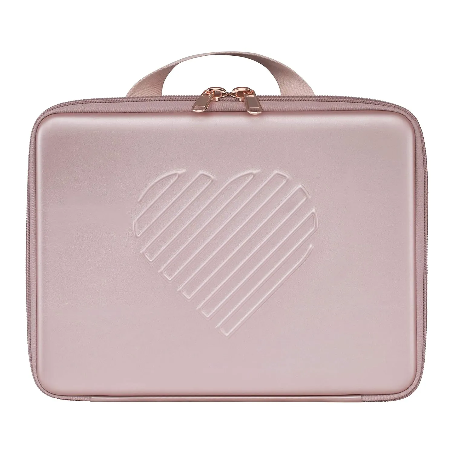 Riki Skinny vanity Mirror Carry case(large) in Rose Gold, Multifunctional Makeup Bag, Light Weight and Portable, Protect the Makeup Mirror from Shattering