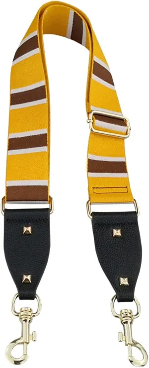 Shoulder Bags Strap One Shoulder Messenger Bag Wide Shoulder Strap Woven Multicolor Embroidered Canvas Saddle Bag Replacement Adjustable Bag Strap (Color : Yellow, Size : 140x5cm)