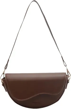 Small Leather Saddle Armpit Bags for Women Summer Chain Shoulder Crossbody Bag Ladies Vintage Underarm Handbags