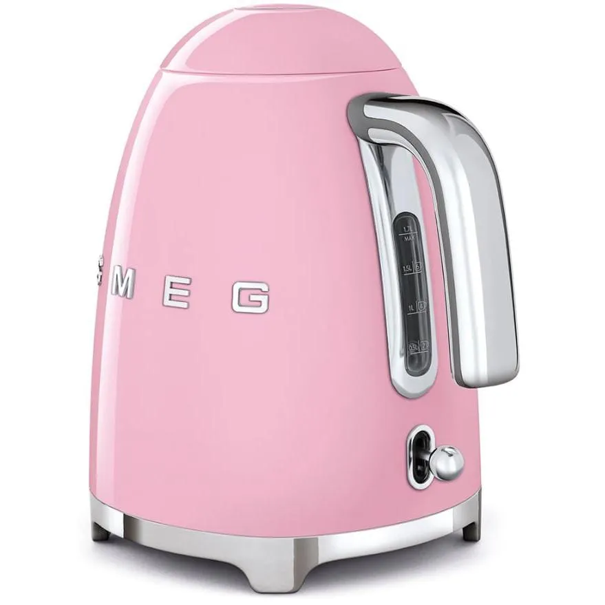 SMEG KLF03PKUK 1.7 Litre Retro Style Kettle - Pink