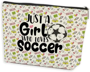 Soccer Coach & Player Gifts: Makeup Bag, Accessories for Women & Girls - Graduation, Birthday & Friendship Gifts for Soccer Lovers