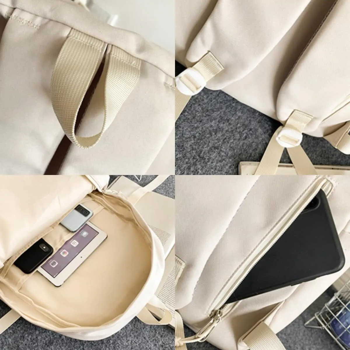 Star Backpack Y2K Backpack Preppy Backpack with y2k Accessories Cute Kawaii Backpack Star Patch Cancas Backpack (black)