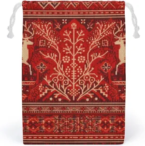Storage Bags Makeup Bag Toy Bag Reusable Bags Toiletry Reindeer Pattern Printed Organizer Multi Purpose Foldable Ditty Bag Travel Pouch