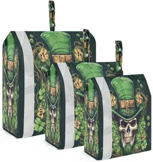 Stpatrick Skull Shamrock Compression Packing Cubes Luggage Organizer Bags for Travel Suitcase Organizer for Women Travel Accessories