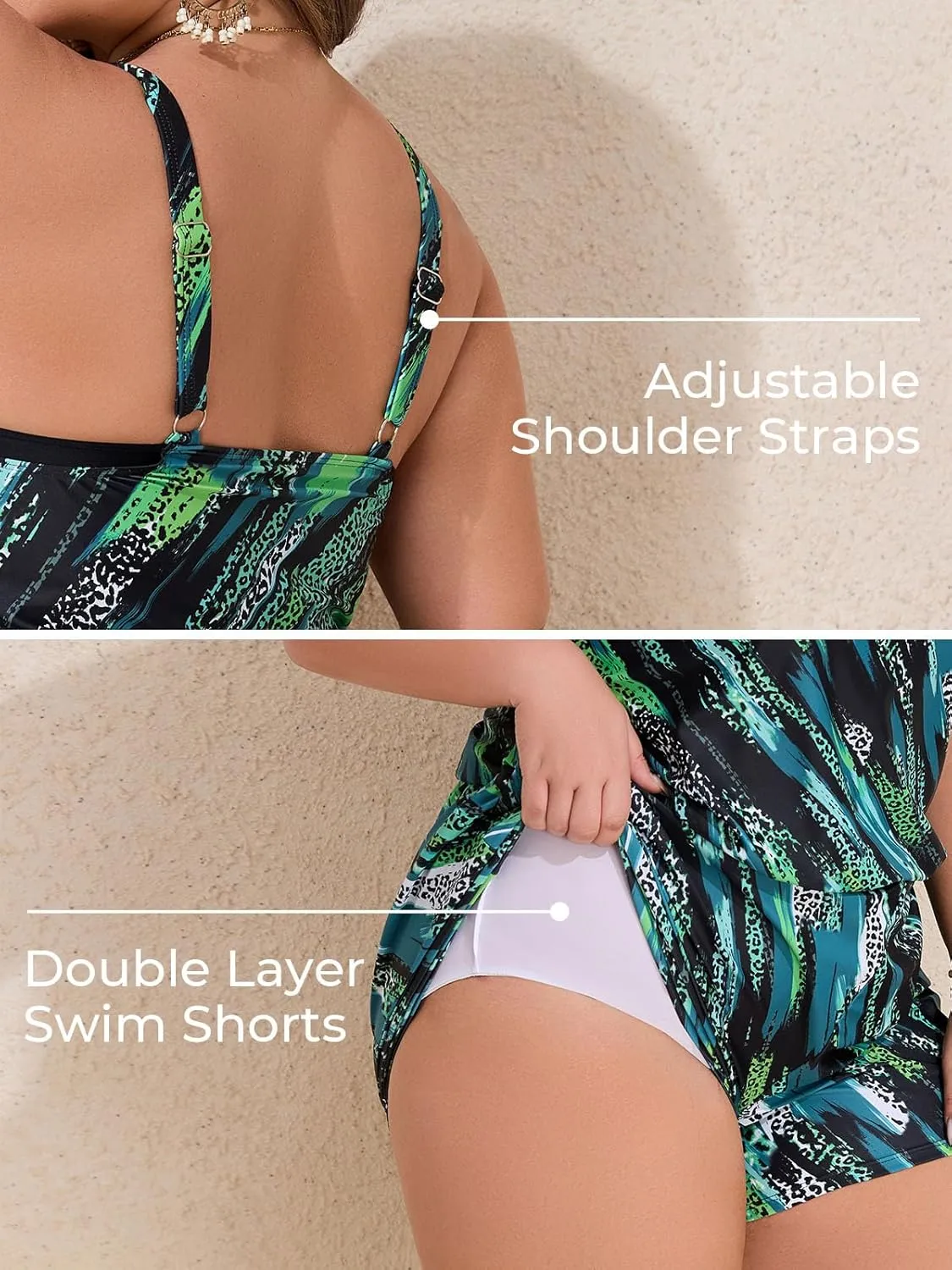 Summer Mae Plus Size Swim Romper Women One Piece Swimsuit Blouson Bathing Suit with Pockets 2025 Modest Swimwear