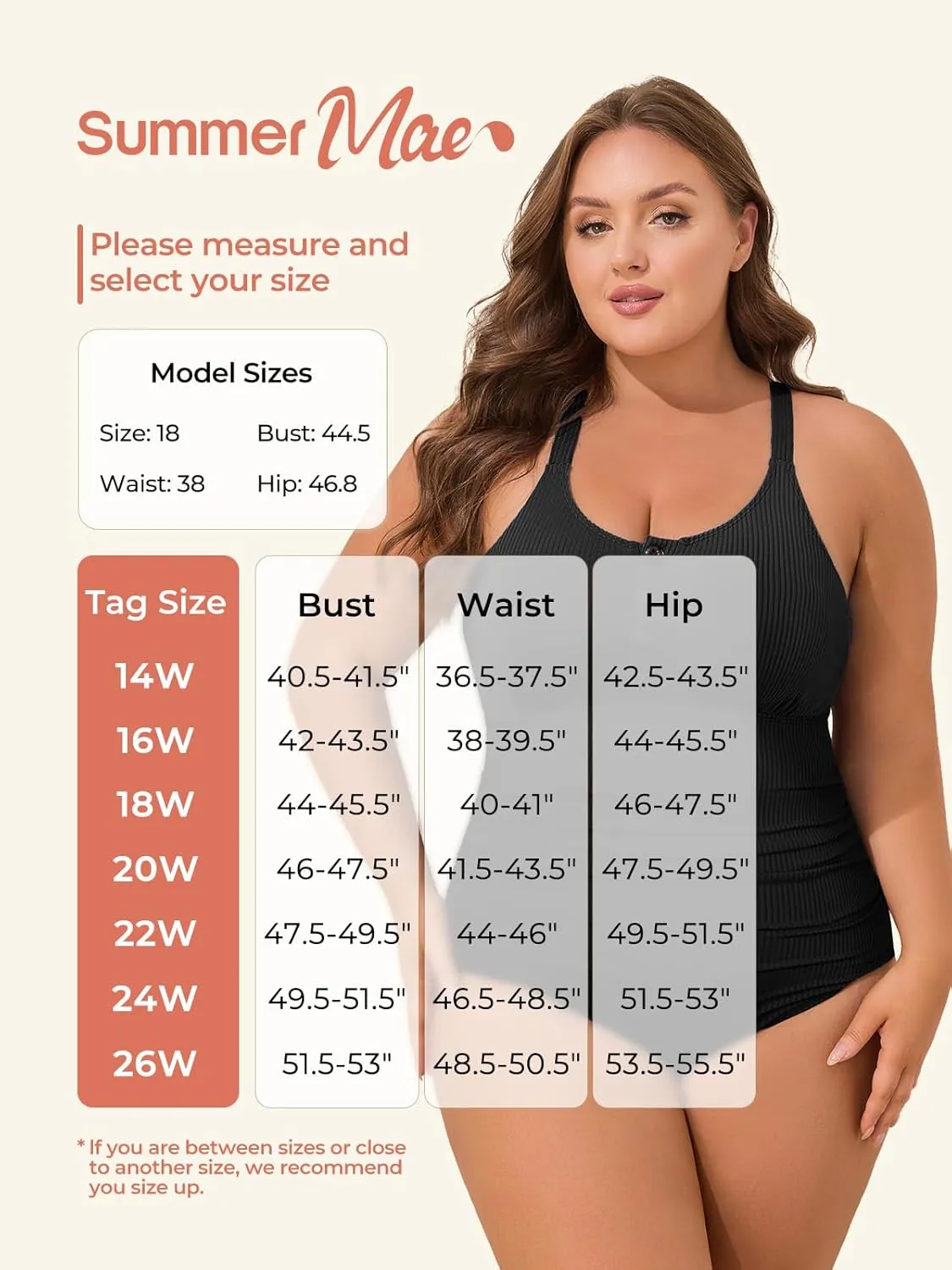 Summer Mae Ribbed Plus Size Swimsuit Women One Piece Button up Tummy Control Bathing Suit Retro 2025 Swimwear