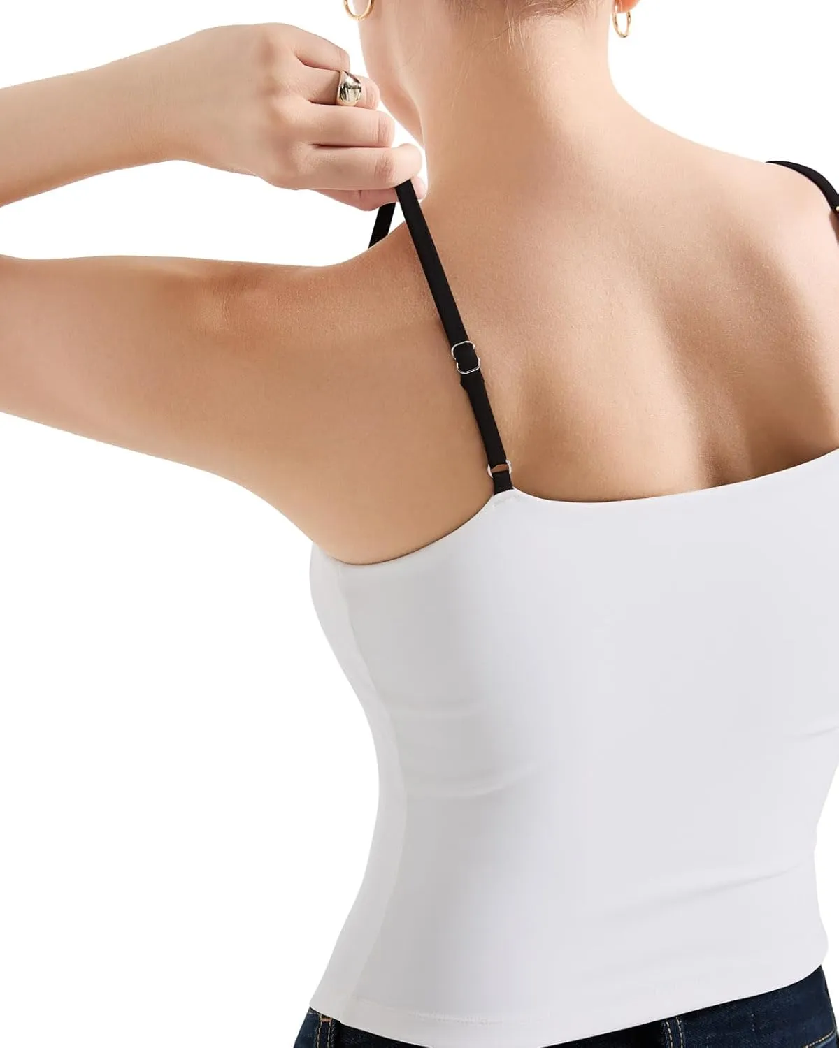 SUUKSESS Women Double Lined Spaghetti Strap Cami Going Out Y2k Sleeveless Tank Tops