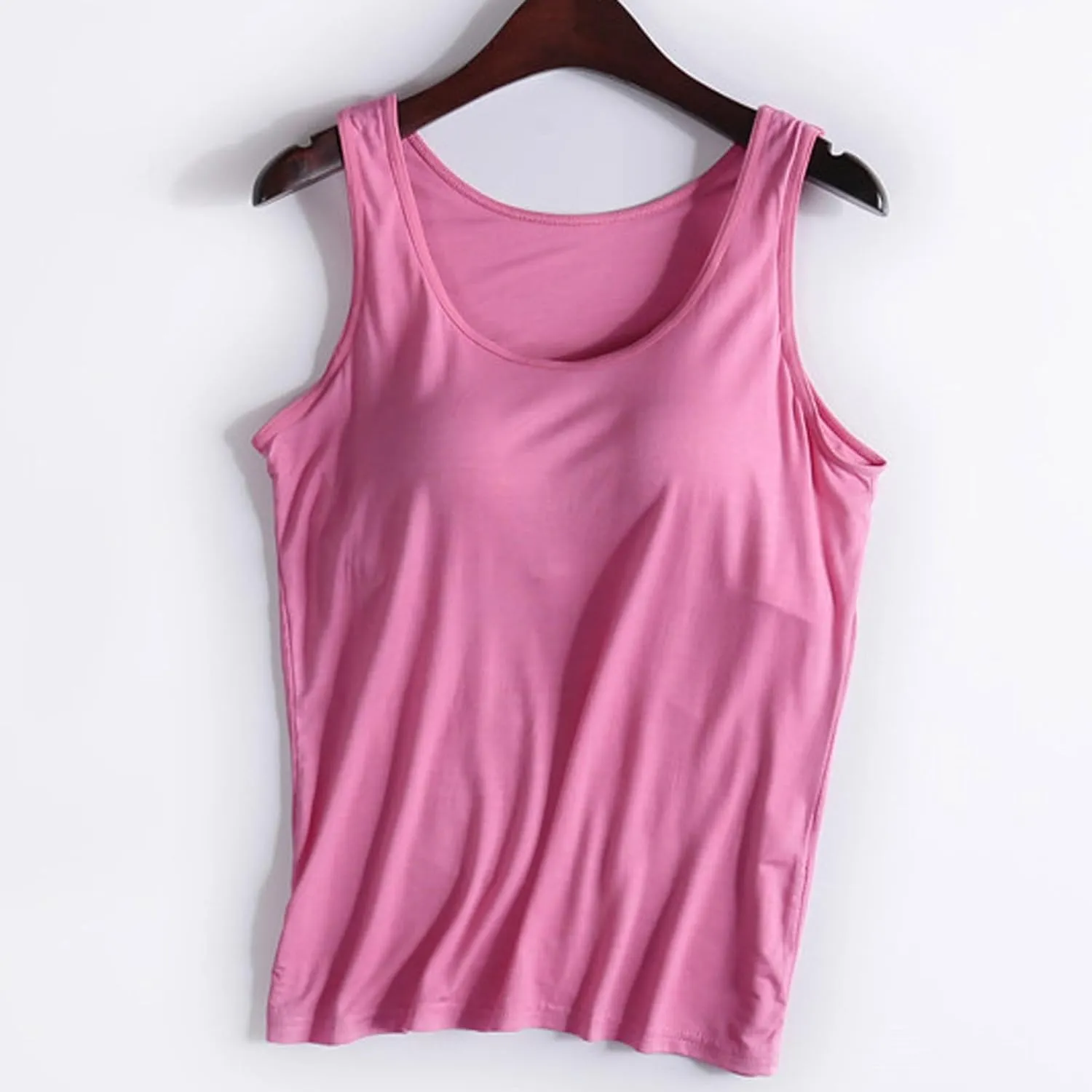 Tank top with Built in Bra for Women Spaghetti Strap Padded Athletic Tops Summer Camisole Shirts Workout Yoga Shirt