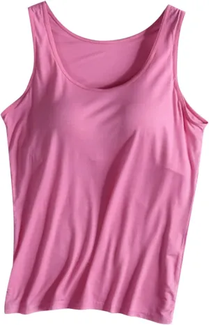 Tank top with Built in Bra for Women Spaghetti Strap Padded Athletic Tops Summer Camisole Shirts Workout Yoga Shirt