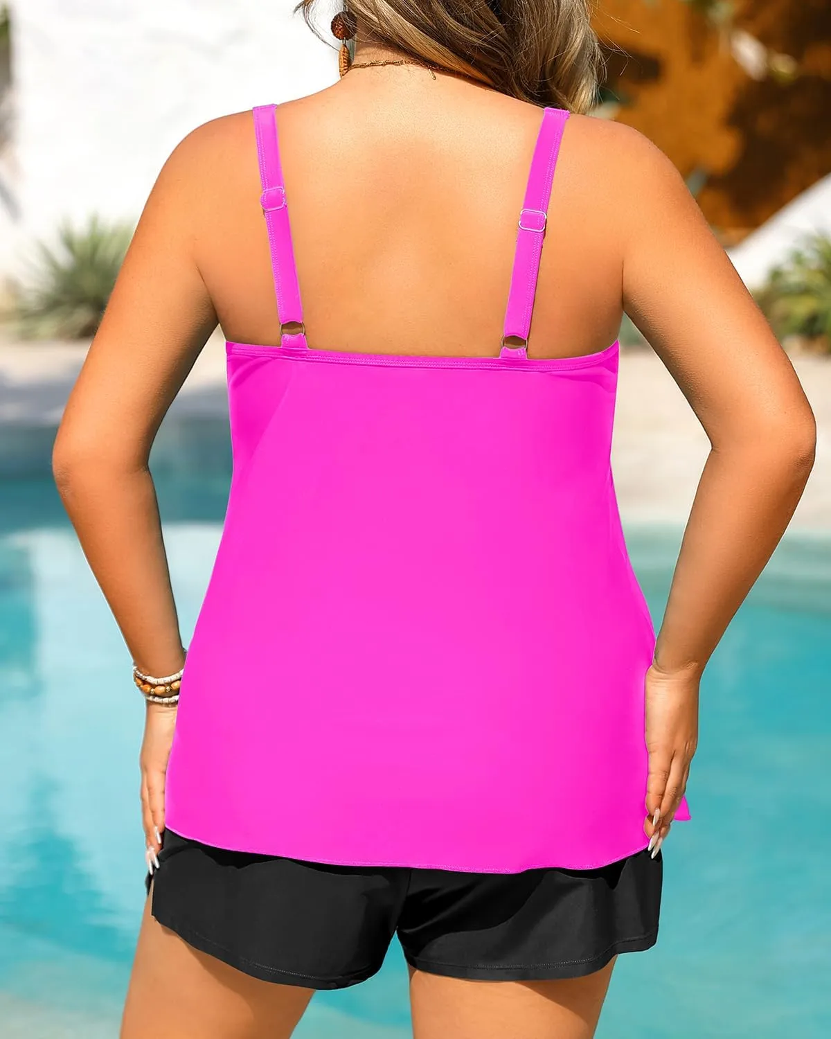 Tempt Me Plus Size Tankini Swimsuits - Women Two Piece Tankini Top with Shorts Flowy Swimsuit 2025 Bathing Suits