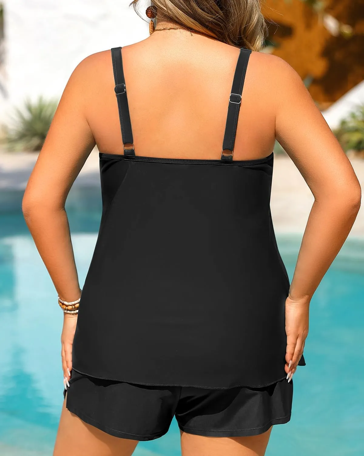 Tempt Me Plus Size Tankini Swimsuits - Women Two Piece Tankini Top with Shorts Flowy Swimsuit 2025 Bathing Suits