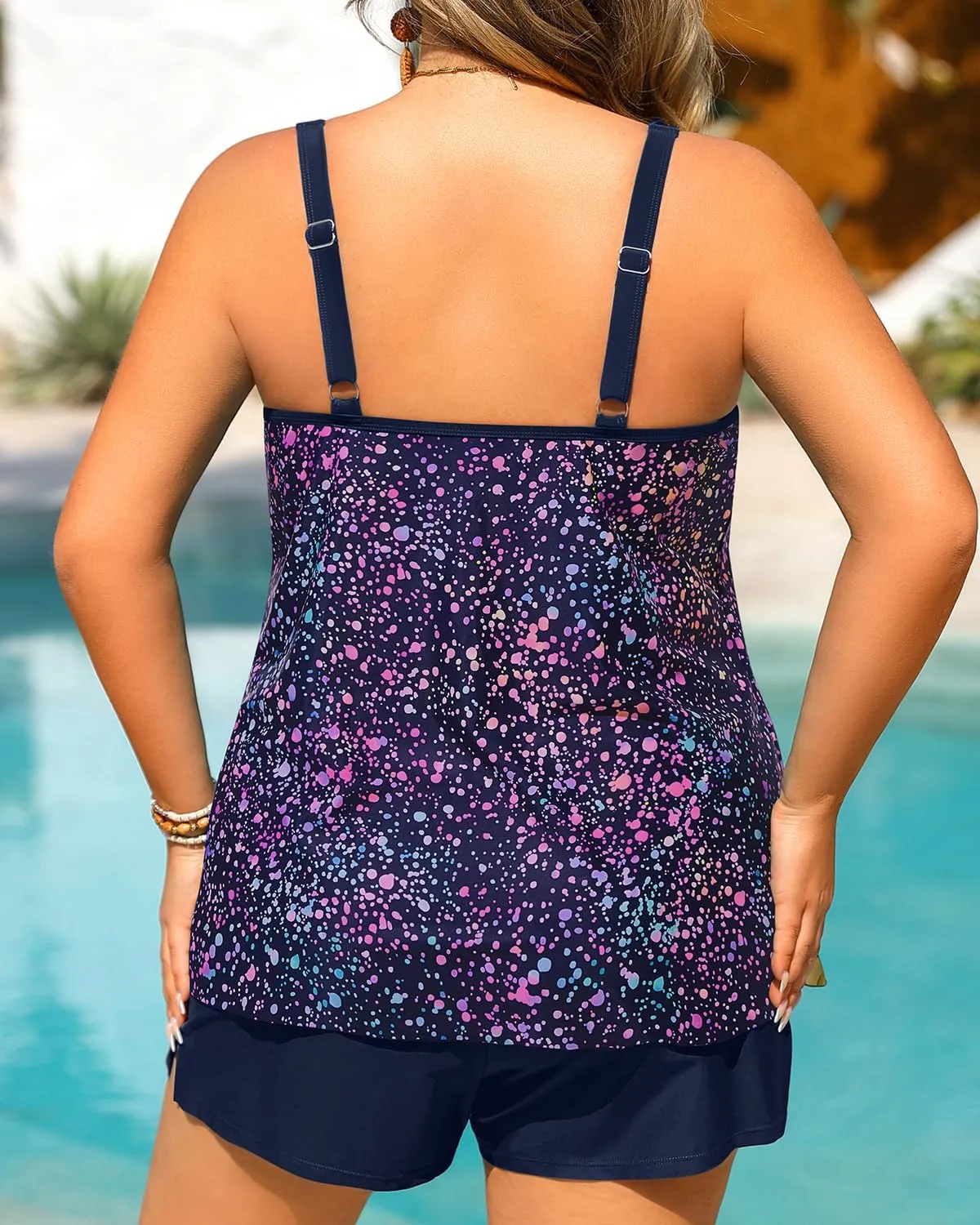 Tempt Me Plus Size Tankini Swimsuits - Women Two Piece Tankini Top with Shorts Flowy Swimsuit 2025 Bathing Suits