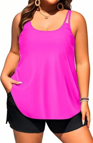 Tempt Me Plus Size Tankini Swimsuits - Women Two Piece Tankini Top with Shorts Flowy Swimsuit 2025 Bathing Suits