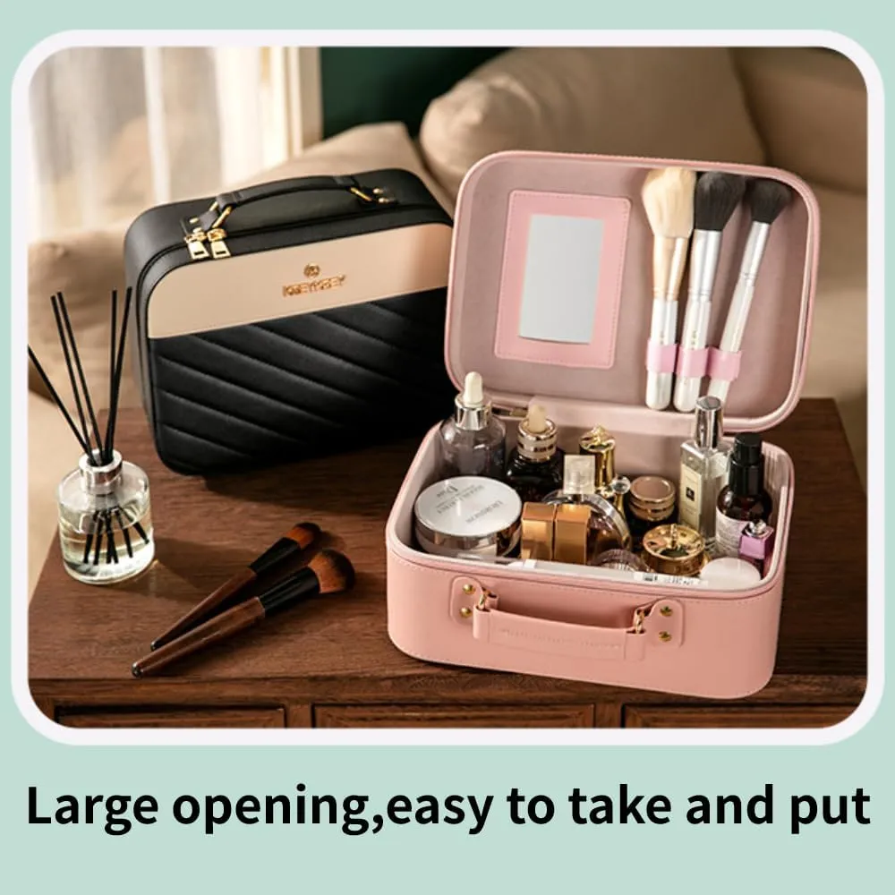 Toiletry Bag for Women Men, Waterproof Makeup Cosmetic Bag Travel Organizer Travel Bag (Small Pink)