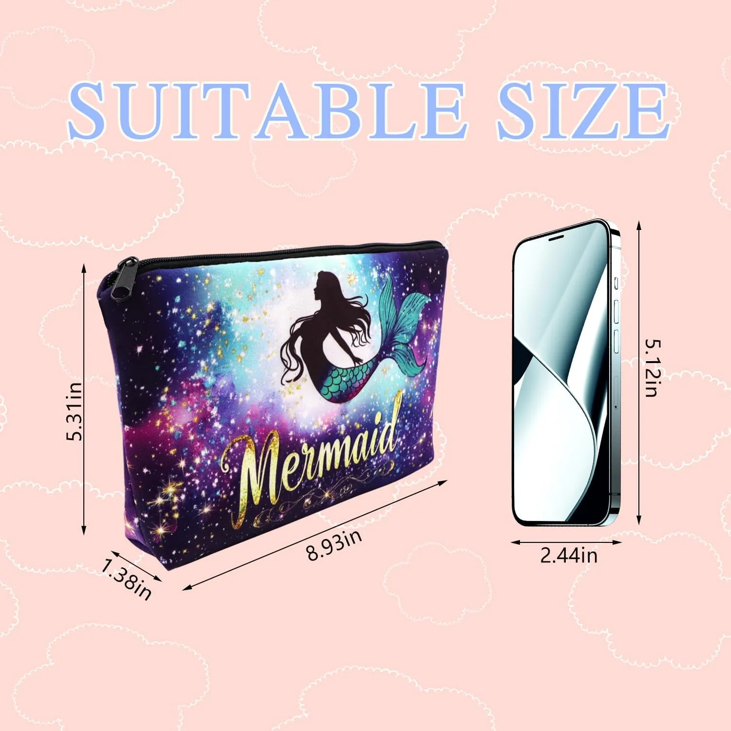 Toiletry Bags for Traveling, Cosmetic Organizer, Makeup Bags for Women, Personalized Makeup bag, Zipper Pouch, Travel Essentials for Women (CB0172)