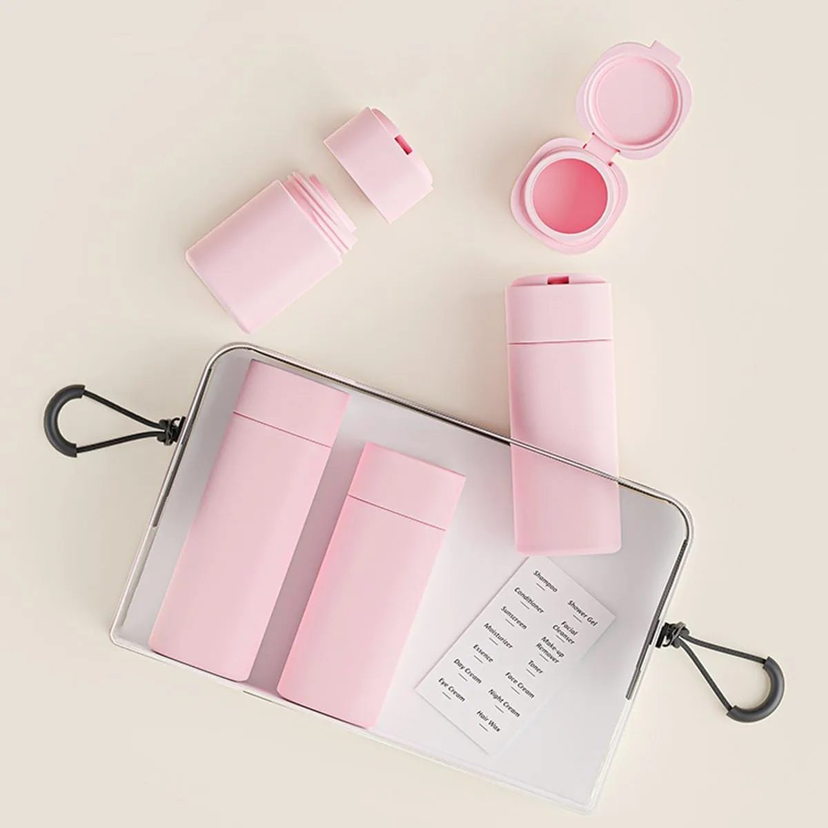 Travel Bottles Set - TSA Approved Leak Proof Squeezable Containers for Toiletries, Conditioner, Shampoo, Lotion & Body Wash Accessories (white)