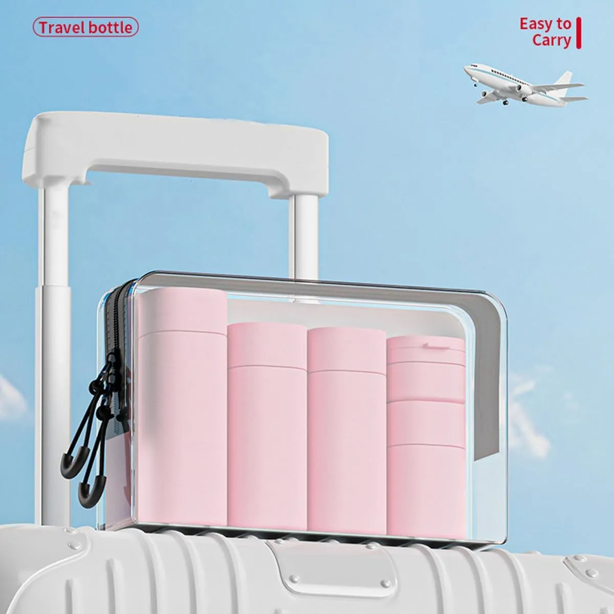Travel Bottles Set - TSA Approved Leak Proof Squeezable Containers for Toiletries, Conditioner, Shampoo, Lotion & Body Wash Accessories (white)