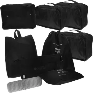 Travel Organized 9-piece Storage Bag Set for Clothing Laundry Makeup Women's Accessories Duffle Bag Foldable Toiletry Cup Packing Organizer