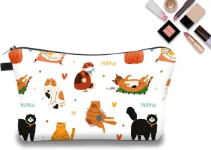 Travel Toiletry Bag, Makeup Bag for Purse, Cat Makeup Bag for Women, Personalized Birthday Gifts Idea for Women, Valentines Day Gifts (NR9725)