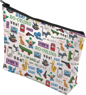 VAMSII Cartoon Themed Makeup Bag Funny Bag Gift For TV Show Fans Zipper Pouch Bag (BO-ORING bag)