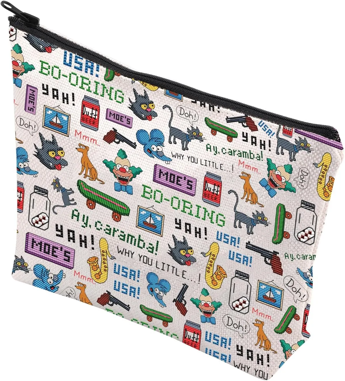 VAMSII Cartoon Themed Makeup Bag Funny Bag Gift For TV Show Fans Zipper Pouch Bag (BO-ORING bag)