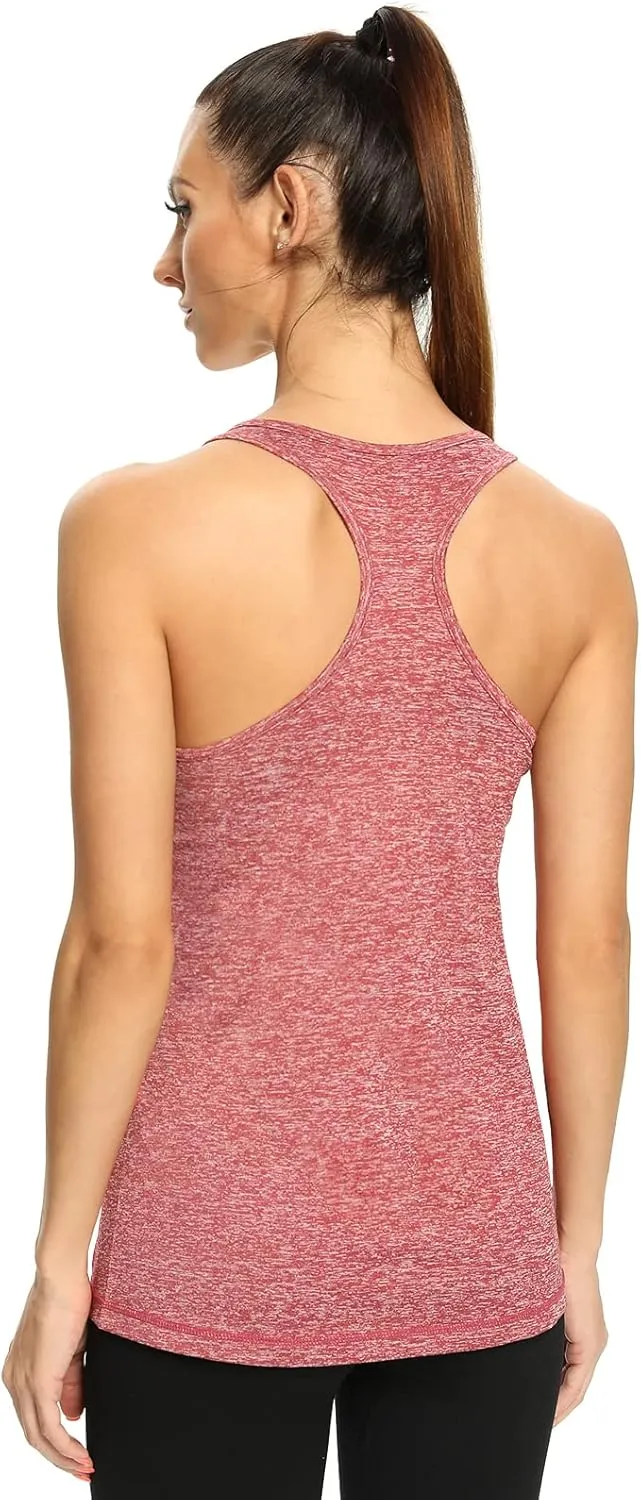 Vislivin Workout Tank Tops for Women Racerback Athletic Tanks Running Exercise Gym Tank Top - 4 Packs