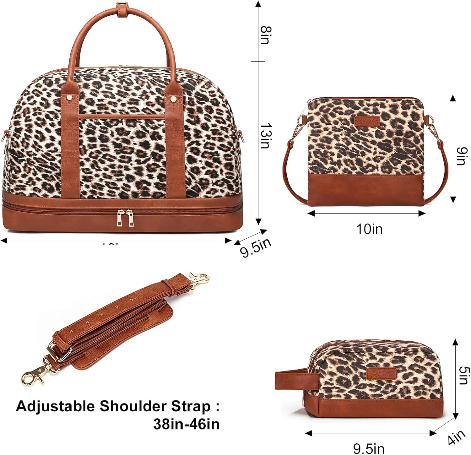 Weekender Bag for Women Canvas Overnight Bag Large Travel Tote Bag Carry on Shoulder Duffle Bag With Shoe Compartment,Perfect for Travel/Daily Use/Birthday Gift 