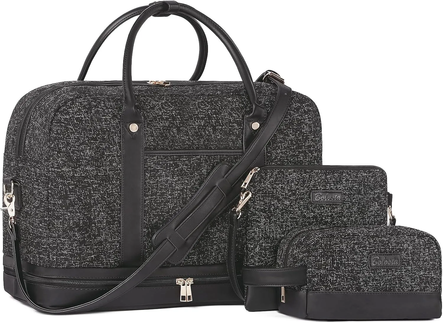 Weekender Bag for Women Canvas Overnight Bag Large Travel Tote Bag Carry on Shoulder Duffle Bag With Shoe Compartment,Perfect for Travel/Daily Use/Birthday Gift 