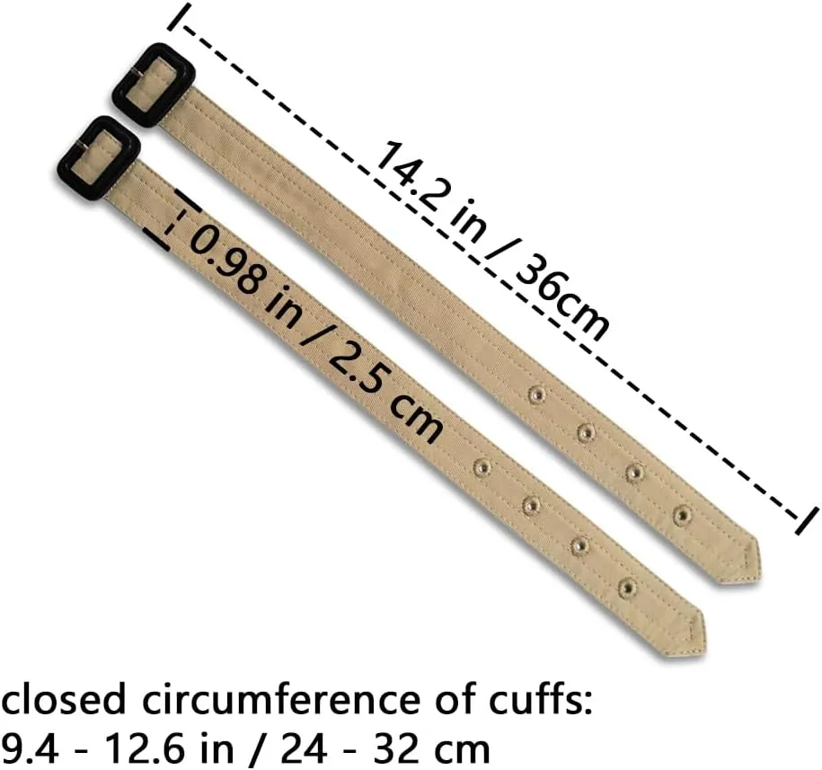 Women 1 pair Trench Coat Sleeve Band Adjustable Wrist Band Pin Buckle Cuff Straps Wind Coat Accessories