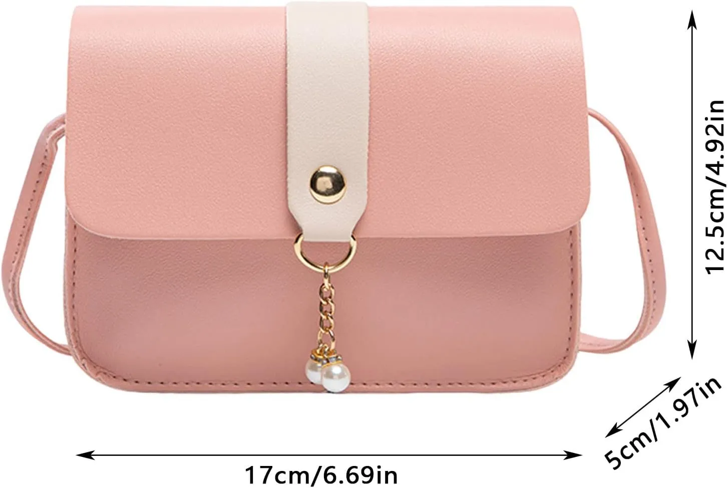 Women Bag Women Shoulder Bag Fashionable Pearl Pendant Soft Leather Lightweight And Versatile Messenger Bag