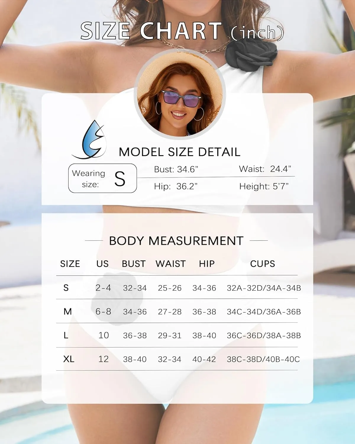 Women Bestselling Bikini Sets One Shoulder Swimsuits 2 Piece Tummy Control Bathing Suits High Waisted Floral 2025