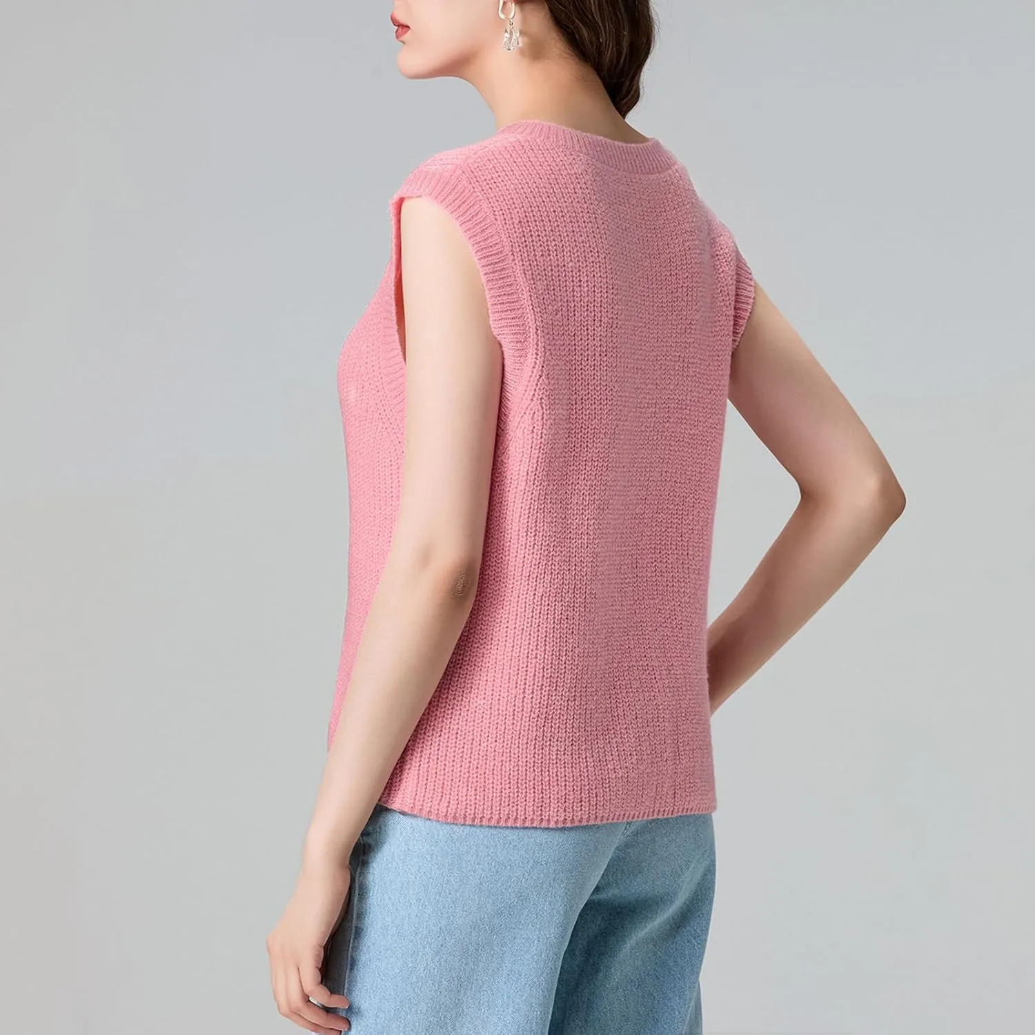 Women Button Down Going Out Trendy Tops Slim Fit Sleeveless Knitted Ribbed Sexy Vest Shirt Y2K Tank Tops