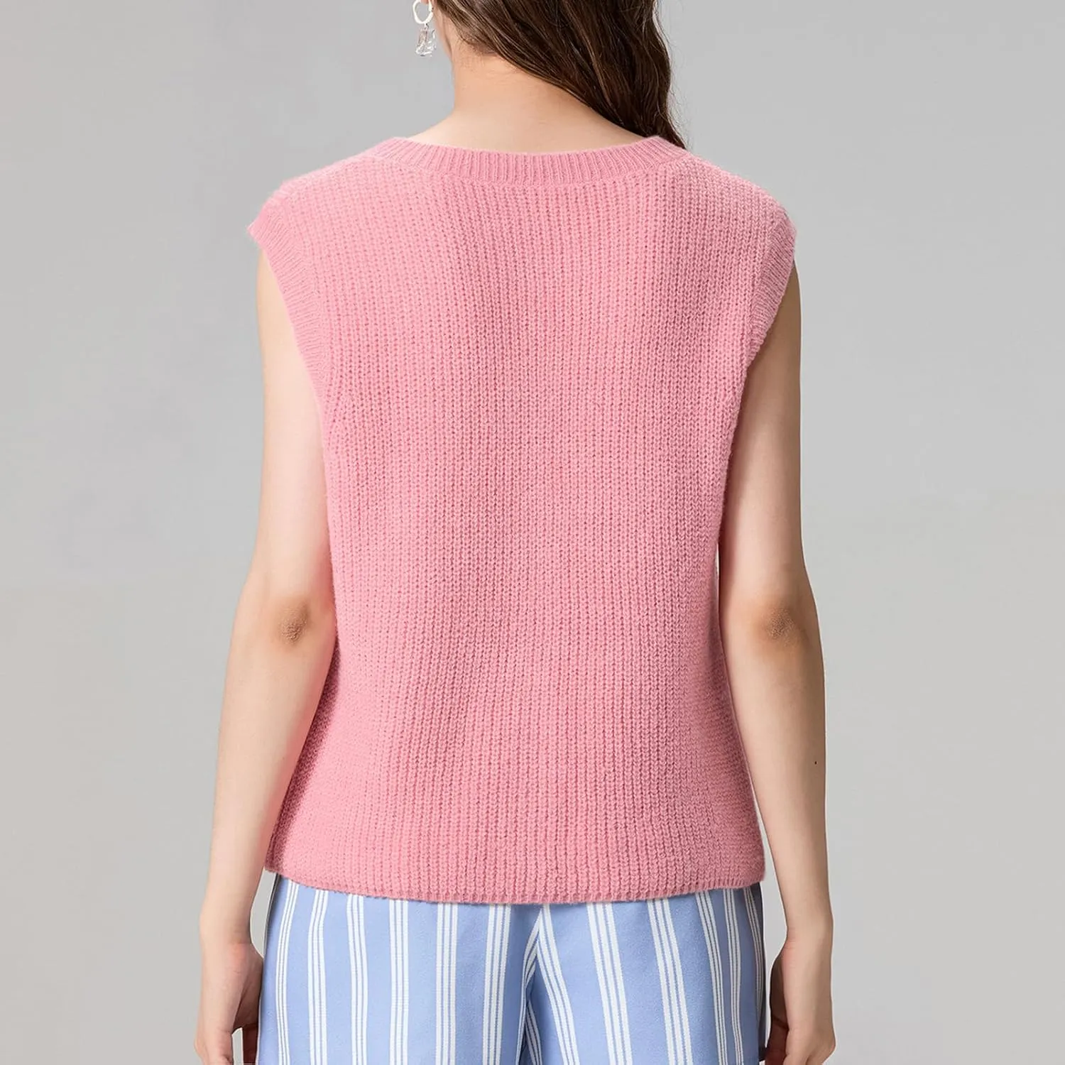 Women Button Down Going Out Trendy Tops Slim Fit Sleeveless Knitted Ribbed Sexy Vest Shirt Y2K Tank Tops