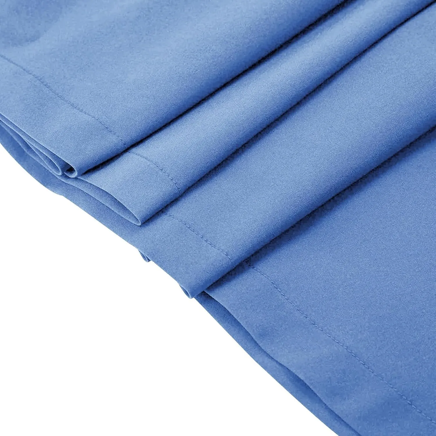 Women Midi Skirt Button High Waisted Elastic Casual Solid Color Pleated Knee Length Flowy A Line Skirts