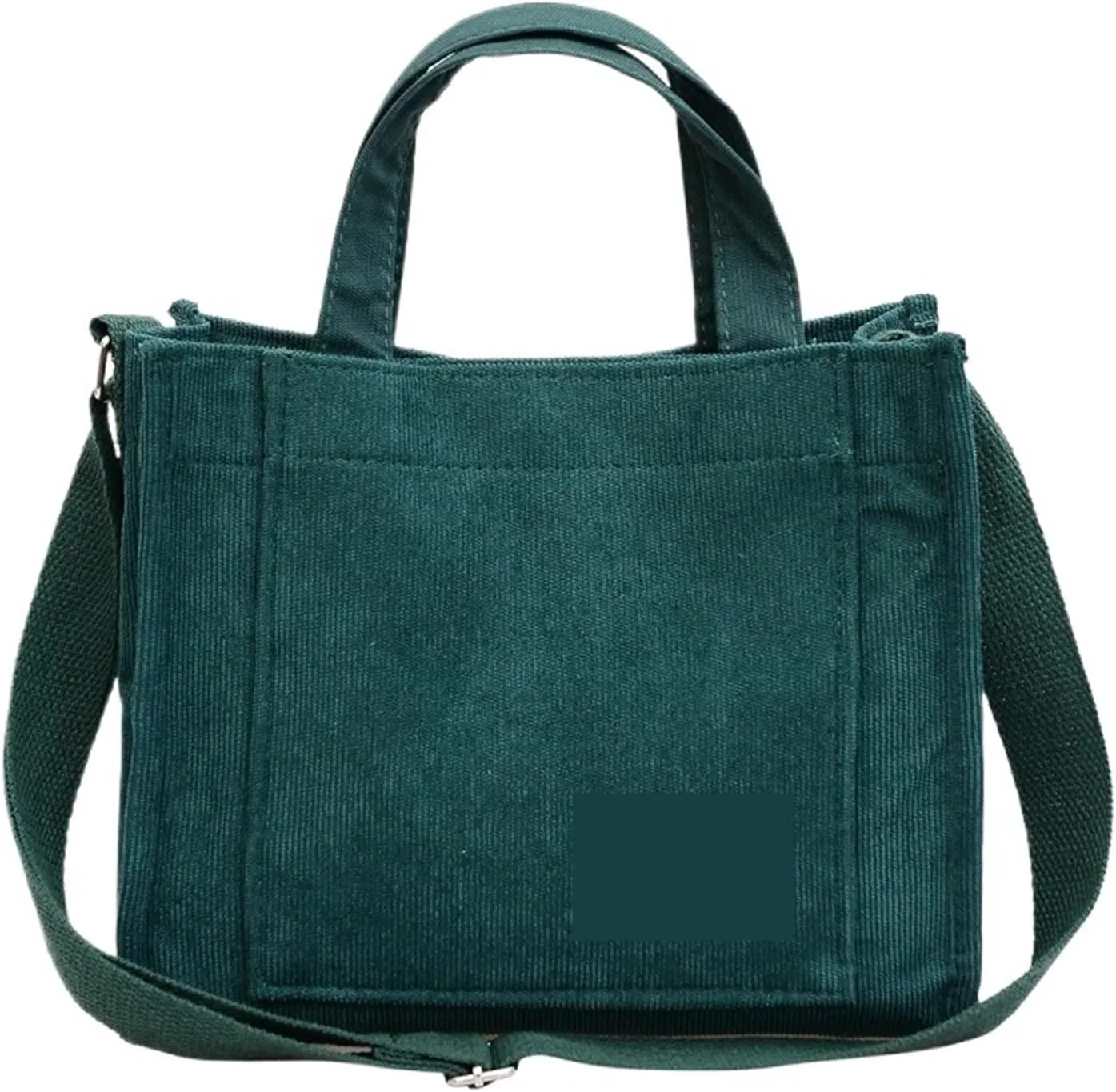 Women's Canvas Casual Tote Bag Retro Art Canvas Crossbody Bags for Women Corduroy Zipper Shoulder Handbags