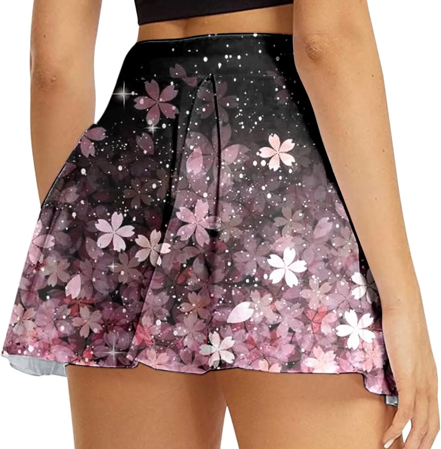Womens Daily Casual Workout Printed Skirt Tennis Yoga Sport Active Skirt Shorts Skirt Hot Skirt for Women