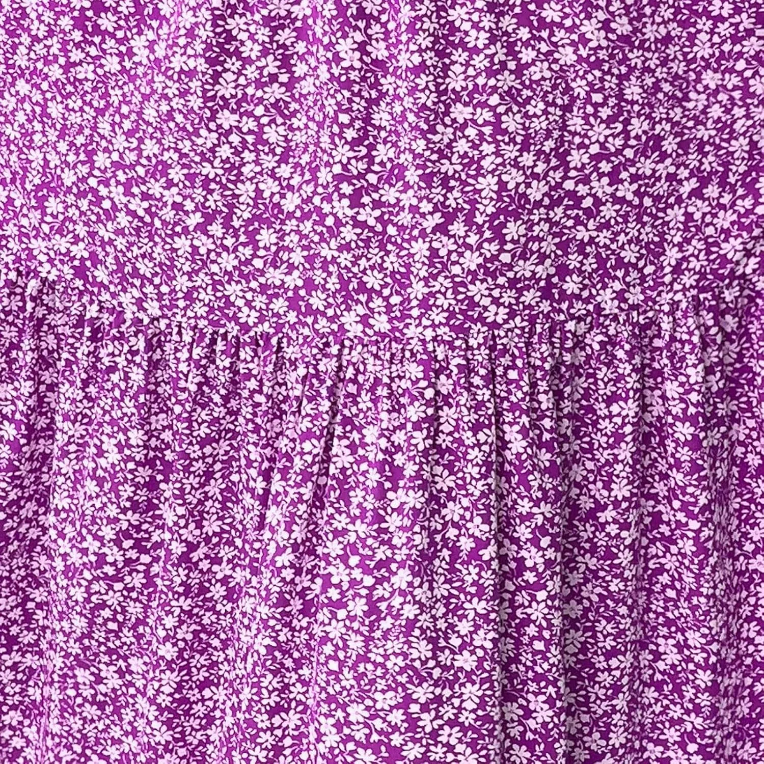 Womens Floral Maxi Skirt A Line Tiered Long Flowy Skirts with Pockets Casual Smocked High Waisted Boho Beach Skirts