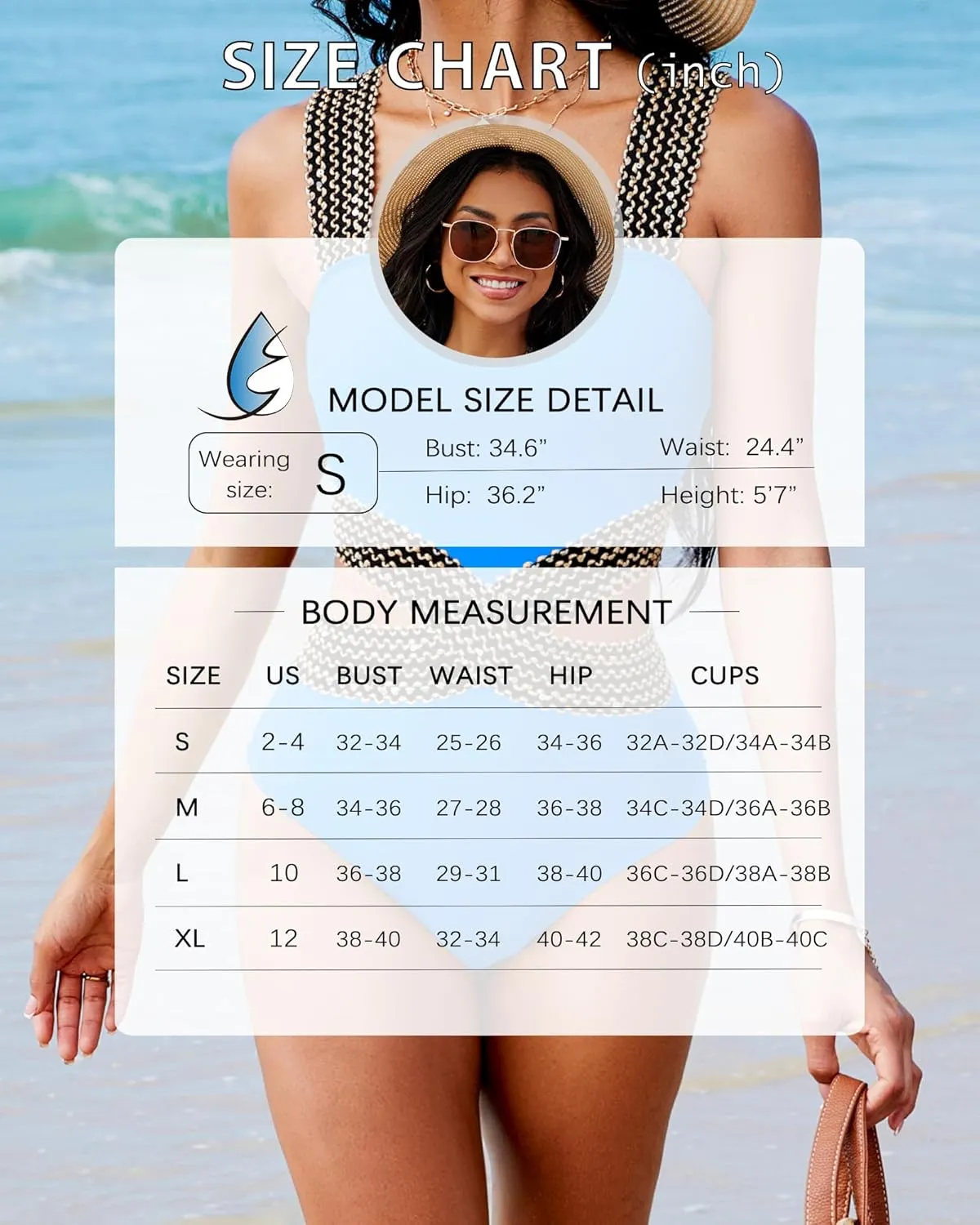 Womens One Piece Tummy Control Swimsuit Modest High Waisted Bathing Suit Color Block Bandeau Monokini Sexy Cutout