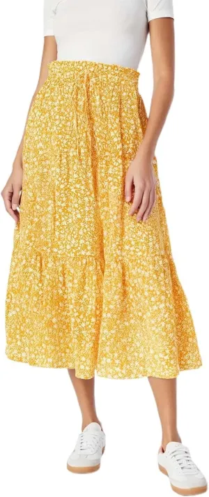 Women's Vacation Skirts Boho Elastic Waist Drawstring Comfortable Skirt High Waisted Lightweight Casual Summer Skorts
