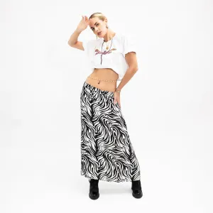 Zebra Satin Evelyn Skirt